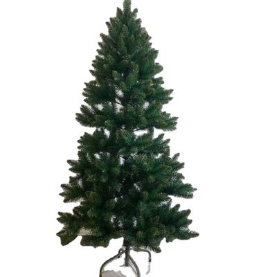 China Christamas Decoration Premium Luxury Hinged Fiber Optic Green Rotate Automatic PVC Christmas Tree Base for sale