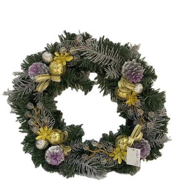 China 2021 New Factory Cheap Customization 24in PVC/PE/PET Pine Christmas Evergreen Garland For Home Decor for sale