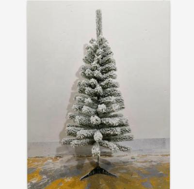 China Eco-friendly Factory Outlet 120cm Flocked Christmas Trees Snowfall Christmas Tree Led Decoration Christmas Tree for sale