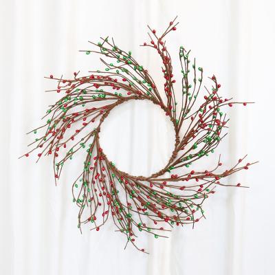 China Green Garland Door Hanging Christmas Decoration Environmental Protection Wall Hanging Plant Rattan Round Door Lintel Custom for sale