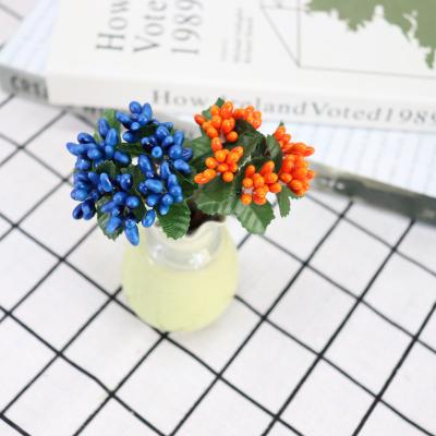 China Fashional Artificial Flowers Christmas Decoration Supplies Indoor Home Decor Foam Artificial Blueberry Berry Flower Christmas Decor for sale