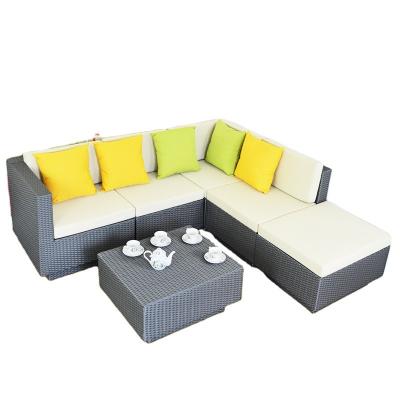 China Eco-freindly Lifestyle Living Room PE Rattan Furniture Garden Sofa Set for sale