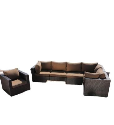 China Luxury PE Rattan Wicker Eco-freindly Living Room Furniture Sofa Set for sale