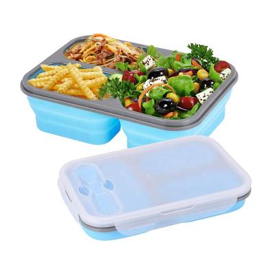 China Viable Leakproof Collapsible Silicone Collapsible Food Container Collapsible Food Bowl for sale