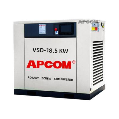 China APCOM 18.5kw Lubricated Screw Air 8 Bar Screw Aircompressors 25hp Frequency Conversion Screw Permanent Magnet Air Compressor for sale