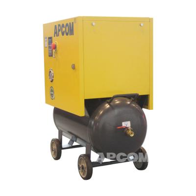 China New APCOM Conforming Lubricated Single Phase Rotary Screw Air Compressor 4 KW 5 Hp 0.5m3/min 18 cfcm 8bar for sale