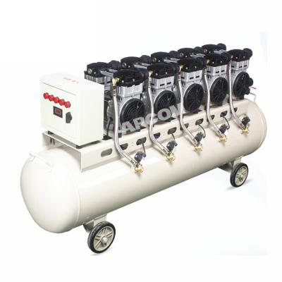 China APCOM 4kw 5hp Small Oil Free Low Noise 4 Piston Compressor 5 KW 5.5kw 7.5hp 10hp Piston Air Compressor With 230L Tank for sale