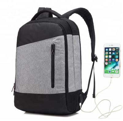 China With USB Frosted Fabric Smart Backpack 15.6