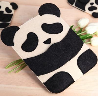 China Neoprene Christmas Gift Cartoon Kid Tablet Sleeve Wool Felt Panda 3D Laptop Sleeve For Kid IPAD Air Pro Mini 3 4 5 6 7 Sleeve Pouch Bag for sale