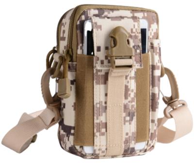 China CP Anti-theft Camouflage Mini Tactical Waist Bag Cell Phone Pouch Canvas Mobile Phone Waterproof Cross - Body Bag Adjustment Hold Belt for sale