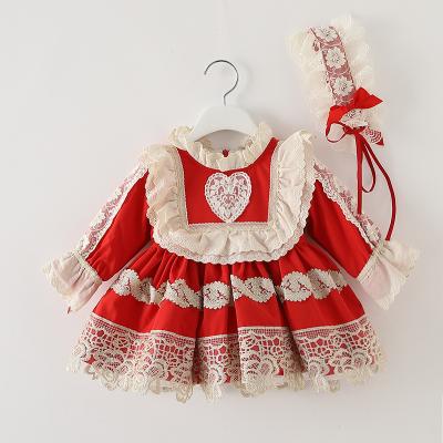 China Anti-Static Girls Dresses Spanish Princess Lolita Dress Children Handcrafted Smocked Baby Clothes for sale