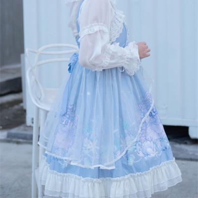 China Foreign Girl Adult Women Princess Dress Summer Jsk Lolita Dresses Suspender Skirt For Spanish Girl Wick Hemp Fabric for sale