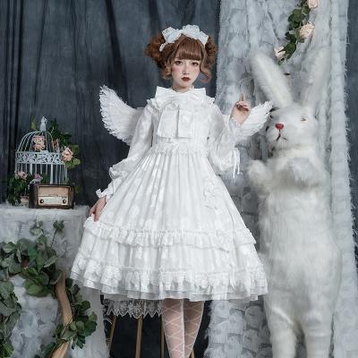 China Cotton /Polyester Baby Shower OP Ladies Short Sleeve Lolita Adult Princess Dress Anime Costume Cute Classic Maid Cosplay Dress for sale