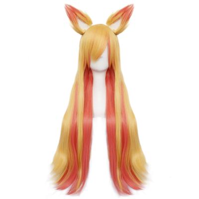 China Breathable/Natural Anime League of Legends Cosplay Wig Lol Star Guardian Ari Nine Tailed Fox Lolita Demon Wig for sale