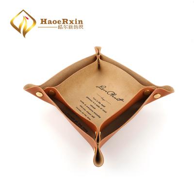 China Factory Supply Logo Viable Custom PU Leather Miscellaneous Goods Accessory Storage Box for sale