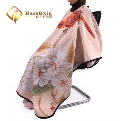 China Custom Chinese Eco-Friendly Fashion Hairdresser Adjustable Neck And Waist Beautiful Hairdressing Beauty Salon Pink Cape for sale