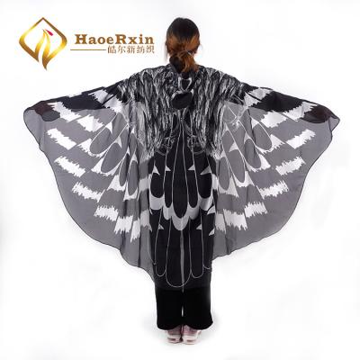 China Adult custom wool poncho shawl products wool butterfly wings cape fairy light for sale