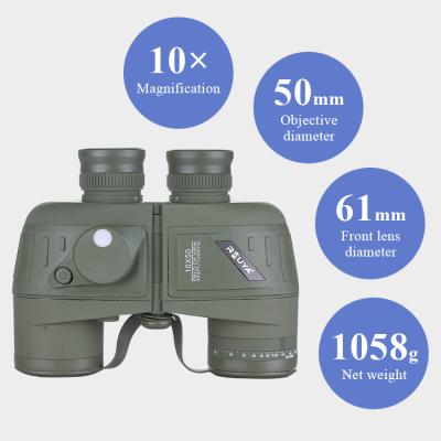 China Professional Wide Angle 10x50 Powerful Green Optical Coated Hunting Binoculars With BAK4 ZB-2C 10X50 Prism for sale