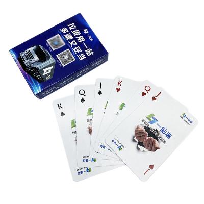 China Eco - Friendly Promotional Logistics Advertising Cardboard Deck Custom Printed Playing Poker Card Game for sale