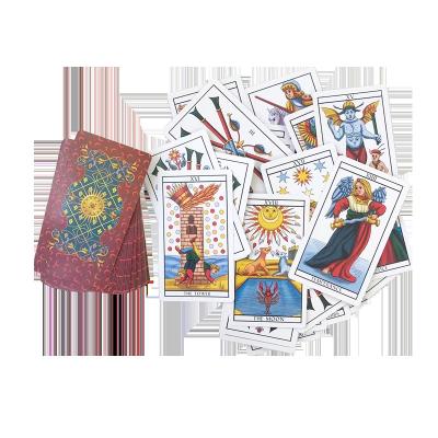 China Eco-Friend OEM Custom Design Picture Round Corner Cheap Tarot Cards With Booklet Tarot Cards Wholesale Custom for sale