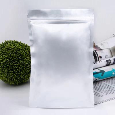 China Custom Printed Silver Foil Moisture Proof Mylar Zip Lock Foil Bags Stand Up Pouches Food Packaging Bags for sale