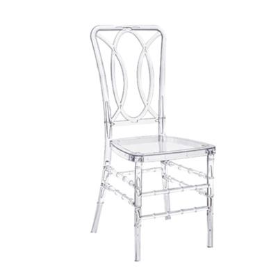 China Modern wholesale transparent chiavari chairs acrylic chaise plastic dining chair for sale