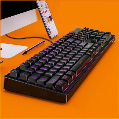 China True Wireless Mechanical Axis Shining Light Weight Keyboards For Desktop RGB Mechanical Keyboard for sale