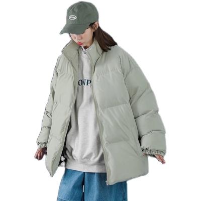 China 2021 Winter Best Selling Breathable Parkas Thicken Warm Stand Collar Solid Color Women Fashion New Street Wear Jacket for sale