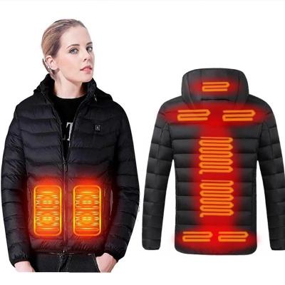 China Temperature Controller Heated Vest Waterproof Intelligent Windproof Zipper 5V USB Warm Heated Jackets for sale