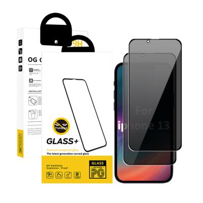 China 2 Packs Privacy Anti Peep Tempered Glass Cell Phone Shatter Phone Film For Apple Iphone 6 7 8 11 12 13 pro Max Privacy Screen Protector for sale