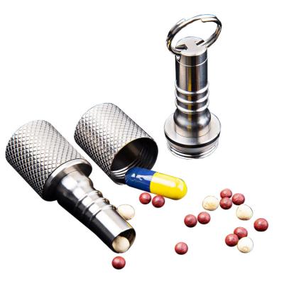 China Cnc Airtight Aluminum Pill Case 22*52 Jar Waterproof Bottle for sale