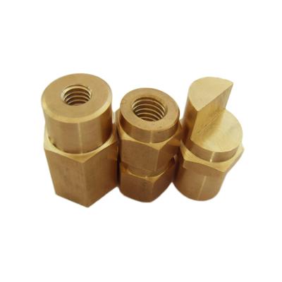 China 4 piezas que trabajan a máquina de cobre amarillo del CNC de AXIS 6061 piezas de aluminio de torneado del bloque en venta