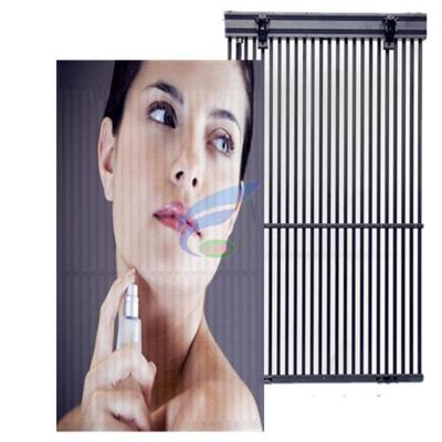 China Video Image Graphic Text Message 500x1000mm DIP p31.25-31.25 outdoor led curtain led transparent display oled transparent display for sale