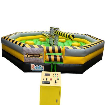 China Commercial Oxford Cloth or PVC Tarpaulin Party PVC Amusement Outdoor Games Carnival Bouncy Meltdown Inflatable Castle Game for sale