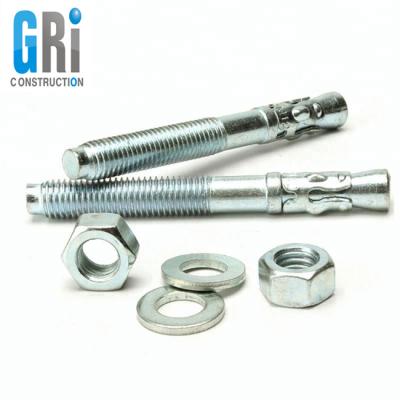 China S316 Stainless Steel / Carbon Steel Contemporary Fixed Expansion M8 M10 M12 M16 M24 Foot Bolt With Nut for sale