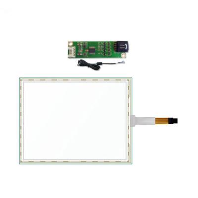 China Glass+Film GreenTouch 12.1 Inch 5 Wire Resistive Touch Sensor Screen Glass Panel Overlay Kits For Healthcare With EETI USB Board for sale