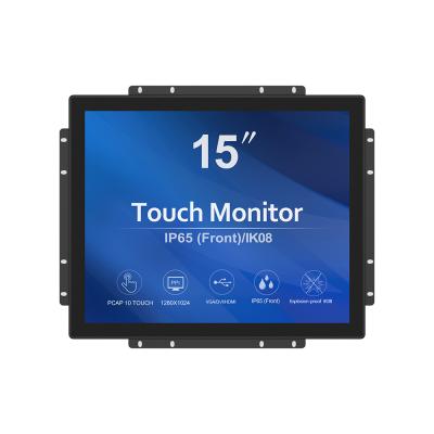 China Kisok GreenTouch 15 inch 10 point touch display monitor lcd tft pcap open frame for sale