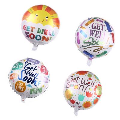 China Party Decoration New Round 18inch Get Well Soon Mylar Balloons Helium Foil Balloon Party Decoration Globos for sale