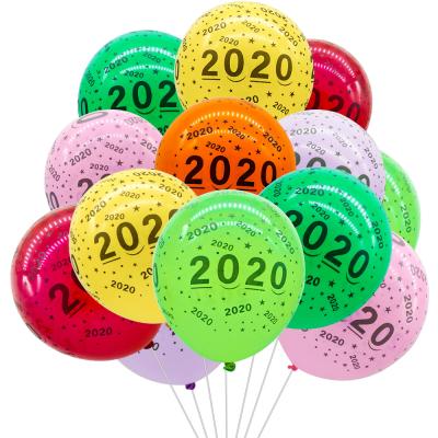 China Gift Toy New Style 2020 Latex Balloon Happy New Year Printed Latex Balloons for New Year Party Decoration for sale