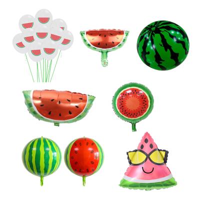 China Wholesale Gift Toy Foil Balloons Cartoon Watermelon Balloons For Party for sale