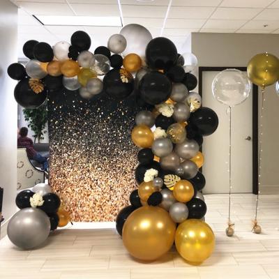 China Gift Toy Balloon Arch Garland Gold Helium Latex Black Silver Balloons for Wedding Anniversary Birthday Party Decor for sale