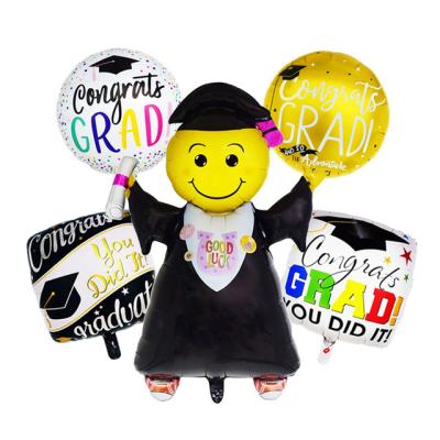 China Foil Graduation Balloons Cartoon Globos Back To School Decorations 2019 Doctor Balloons for sale