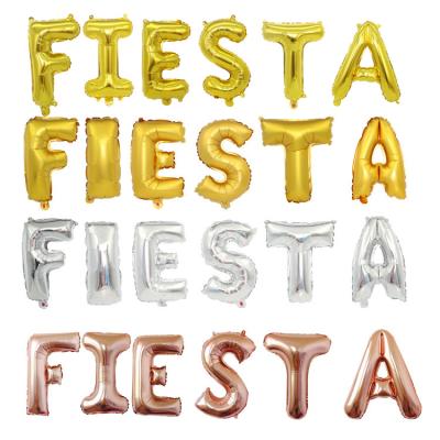 China Spanish Toy Fiesta Carnival Letter Gift Set Foil Balloon For Party Decoration Globos for sale