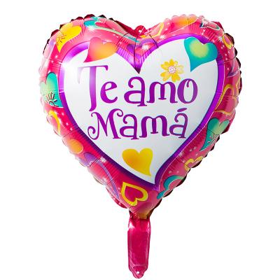 China Toy Heart Shape Spanish Mother's Day Gift Birthday Party Globos Decoration Love Foil Balloon for sale