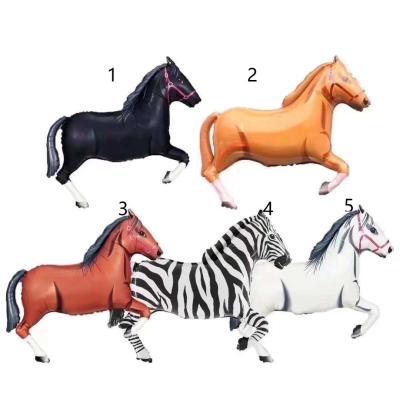 China Party Decoration 3D Animal Horse Foil Balloon Baby Birthday Party Big Rides Balloons Kids Toys Supplies for sale