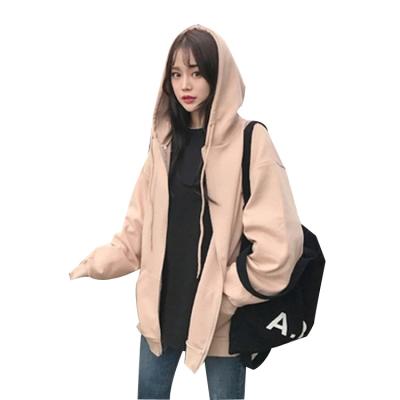 China Anti-wrinkle Hoodies women fashion Autumn Winter Korean Style Harajuku Ulzzang plus casual chic thick sleeve women's velvet batwing clothing for sale