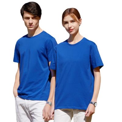 China Anti-wrinkle summer 2021 all cotton candy color chest logo short sleeve men's and women's pure spot T-shirt wholesale manufacturers for sale