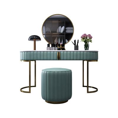 China (Other) Nordic Modern Adjustable Full Set Minimalist and Delicate Dresser Dressing Table with Mirror and Chair for sale