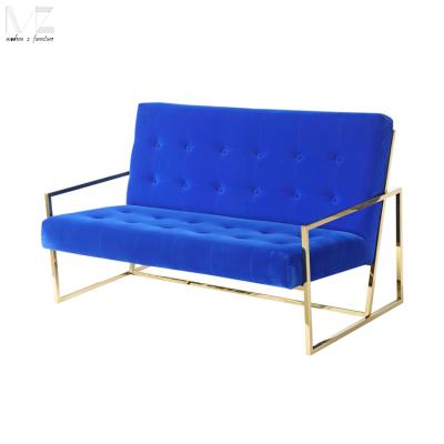 China (Other) Italian Adjustable Modern Sofa Set Velvet Leisure Sofa Stainless Steel View Lover Sofa For Event Wedding for sale