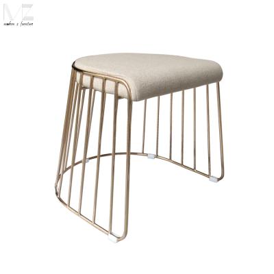 China Modern Bar Furniture Rose Gold Stainless Steel Wire Frame Bar Stool in Chrome Finish for sale